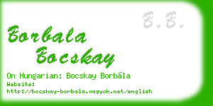 borbala bocskay business card